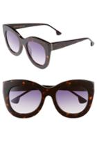 Women's Alice + Olivia Madison 56mm Cat Eye Sunglasses - Dark Tortoise