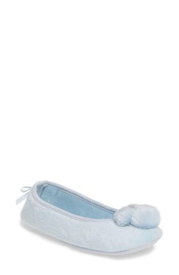 Women's Patricia Green H Pompom Slipper, Size 6 M - Blue