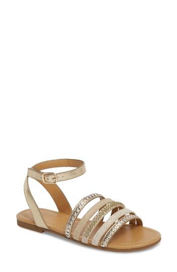 Women's Jack Rogers Hannah Braided Embellished Sandal .5 M - Metallic