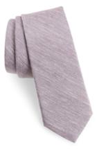 Men's Calibrate Marcus Solid Cotton Blend Tie, Size - Grey
