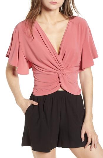 Women's Leith Knot Front Top - Red