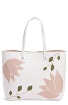 Chelsea28 Tulip Applique Faux Leather Tote -