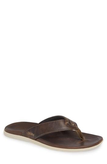 Men's Olukai Nalukai Flip Flop M - Brown