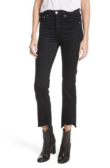 Women's Rag & Bone/jean High Waist Stovepipe Jeans - Black
