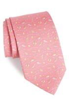 Men's Salvatore Ferragamo Evento Print Silk Tie, Size - Pink