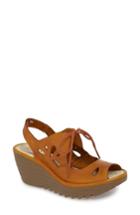 Women's Fly London Yend Platform Wedge Sandal .5-8us / 38eu - Brown