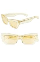 Women's Pared Bec & Bridge Petite Amour 50mm Sunglasses - Yellow Solid Yellow Lenses