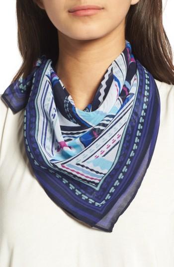 Women's Halogen Triangle Print Square Scarf