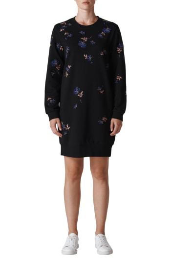Women's Whistles Elderberry Embroidered Sweatshirt Dress - Black
