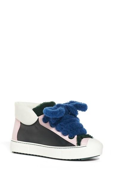 Women's Fendi Fflynn Genuine Shearling Sneaker