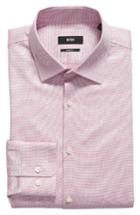Men's Boss Marley Sharp Fit Geometric Dress Shirt R - Pink