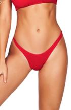 Women's Bound By Bond-eye The Scene High-cut Bikini Bottoms, Size - Red