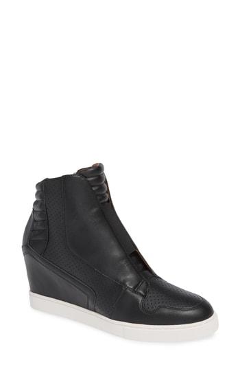 Women's Linea Paolo Fifi Ii Wedge Sneaker M - Black