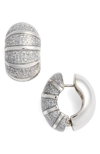Women's Erwin Pearl Silvertone Stardust Reversible Earrings