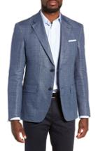 Men's Nordstrom Men's Shop Trim Fit Plaid Linen Sport Coat