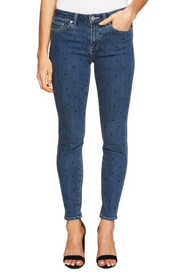 Women's Cece Polka Dot Skinny Jeans - Blue