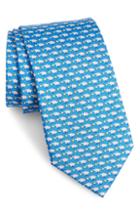 Men's Salvatore Ferragamo Giusto Print Silk Tie, Size - Blue