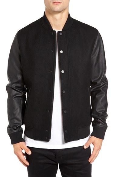 Men's Topman Varsity Bomber Jacket