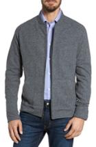 Men's Nordstrom Men's Shop Wool Blend Fleece Bomber Jacket - Black