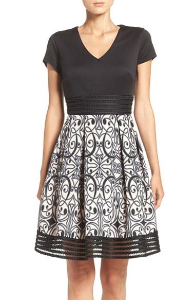 Women's Taylor Dresses Scuba Fit & Flare Dress