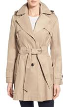 Women's Via Spiga 'scarpa' Hooded Single Breasted Trench Coat - Beige