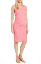 Women's Tees By Tina 'crinkle' Tank Maternity Dress, Size - Pink