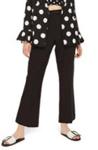 Women's Topshop Slim Kick Flare Trousers Us (fits Like 2-4) - Black