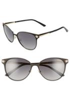 Women's Versace 57mm Gradient Cat Eye Sunglasses - Black/ Gold/ Black Gradient