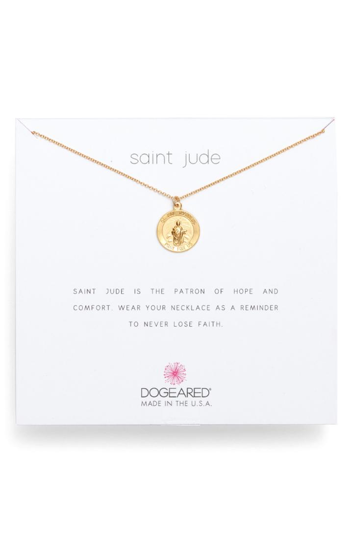 Women's Dogeared Saint Jude Coin Pendant Necklace