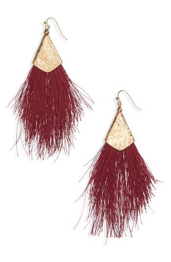 Women's Canvas Fan Tassel Earrings