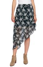 Women's 1.state Forest Asymmetrical High/low Skirt - Green