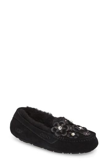 Women's Ugg Ansley Petal Water Resistant Slipper M - Black
