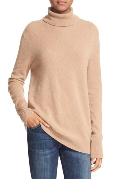 Women's Equipment 'oscar' Cashmere Turtleneck - Beige