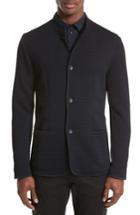 Men's Armani Collezioni Jacquard Button Front Sweater