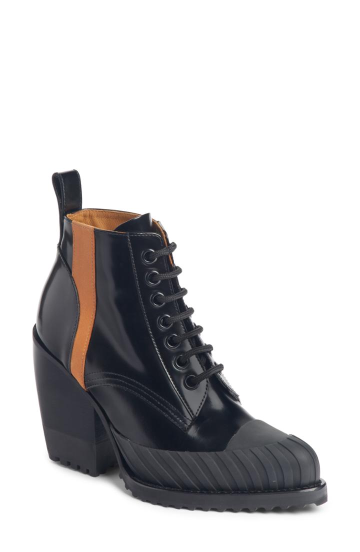 Women's Chloe Rylee Lug Toe Bootie .5us / 36.5eu - Black
