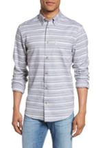Men's Ben Sherman Tipping Horizontal Stripe Shirt, Size - Grey