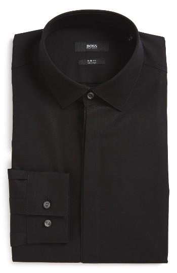 Men's Boss Jamis Slim Fit Dress Shirt .5 - Black