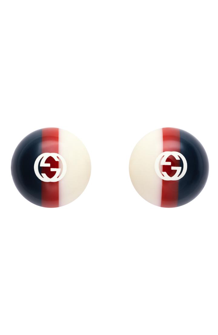 Women's Gucci Stripe Stud Earrings