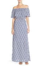 Women's Fraiche By J Tie Dye Off Shoulder Maxi Dress - Blue
