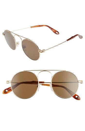 Men's Givenchy 48mm Retro Sunglasses - Smtt Gold