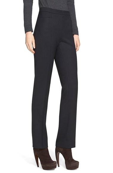 Women's Akris Punto 'francoise' Stretch Gabardine Pants - Black