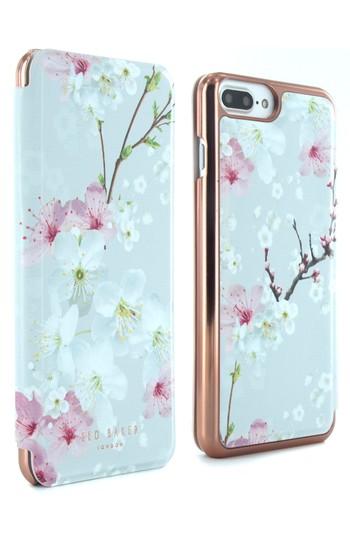 Ted Baker London Mirror Iphone 6/6s/7/8 Folio Case - Pink