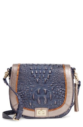Brahmin Andesite Lucca Sonny Leather Crossbody Bag - Blue