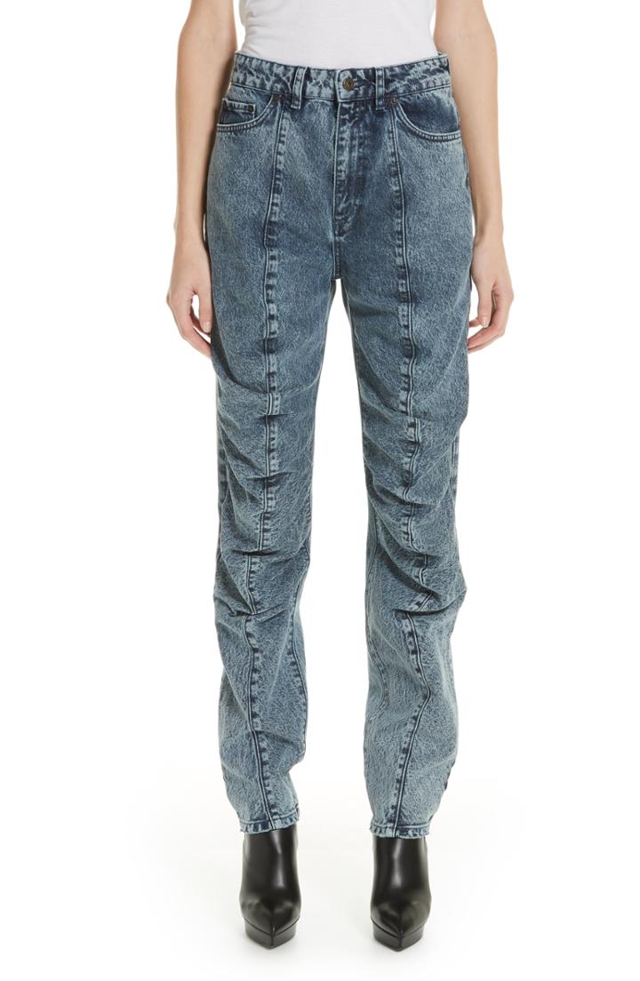 Women's Y/project Stonewash Ruffle Jeans