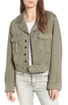 Women's Hudson Jeans Radar Studded Military Jacket - Green