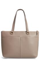 Nordstrom Lexa Pebbled Leather Tote - Grey