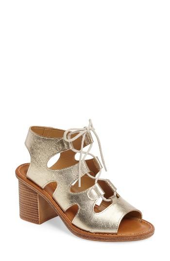 Women's Bella Vita Bre Lace-up Block Heel Sandal N - Metallic