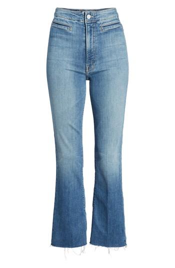 Women's Mother The Laced Hustler Fray Ankle Bootcut Jeans