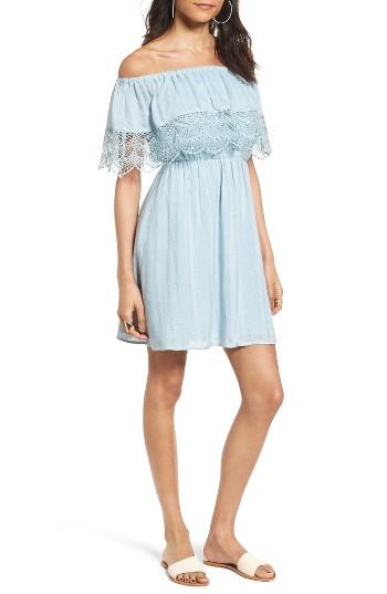 Women's Lush Off The Shoulder Dress - Blue