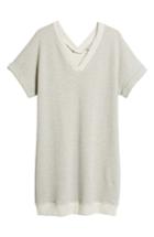 Women's Caslon Off-duty French Terry Dress, Size - Grey